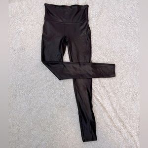 Spanx Faux Leather Leggings - Maroon, Medium